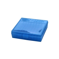 MTM 210-P1002224 Ammo Box 100 Round Flip-Top For .22 LR, Clear Blue