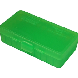 MTM 210-P504516 Ammo Box 50 Round Flip-Top 40 10mm 45 ACP, Clear Green