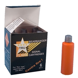 Tru Flare 10BANGER 15mm Centerfire Bearbanger Cartridges, Travels 125+ Feet Orange, 6-Pack