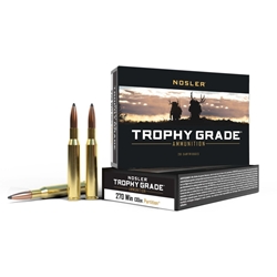 Nosler 40031 E-Tip Rifle Ammo 270 WIN 130gr 20ct Solid Copper