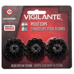 Crosman 407T Pellet Clip Kit 3 Count of 10 Shot Clips for use with Vigilante Air Pistols