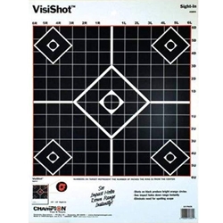 Champion 45804 Visishot Sight-In Target , Diamond Center, 13"x18" 10pk