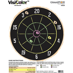 Champion 45825 Visicolor Target Dartboard, 14" x 11", 10Pk