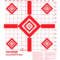 Champion 47388 Redfield Style Precision Sight-In Target, 16"x16" 10Pk