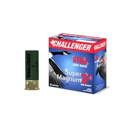 Challenger Ammo 50202 Steel Super Magnum Shotshell 12 GA, 3.5", No. 2, 1-1/2 oz, 1500 fps, 25 Rnd