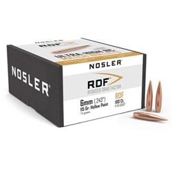 Nosler 53507 RDF Bullets, 6mm 115gr RDF HPBT (100 ct.)