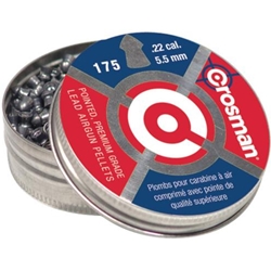 Crosman P022 Pointed Premier Pellets, 14.3gr, .22 Cal, 175 ct