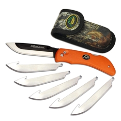 Outdoor Edge RB-20 Razor Blaze Folding Razor Knife, 3.5" Blade Orange 6 Blades