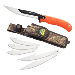 Outdoor Edge RMB-20C RAZORMAX Replaceable Fixed Blade Knife Orange, 6-Blades, Clam