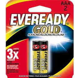 Energizer A92BP2 Eveready Gold AAA 2-Pack