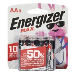 E91MP8 Energizer Max AA 8-Multi Pack 1.5V