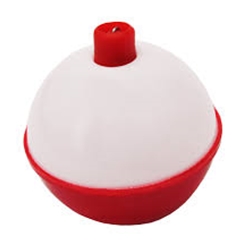 07020-001 Eagle Claw Floats - Snap-On Round Floats-3/4" Red/White 3Pk