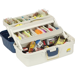 Plano Synergy 620206 Plano 2 Tray Tackle Box Blue Metallic/Off White