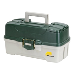 Plano Synergy 620306 Plano 3 Tray Tackle Box Dk Green Met./Off White