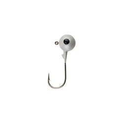 Pure Fishing BRBJ14-WH Berkley Essentials Round Ball Jigs 2/0 - White, 1/4oz 6pk