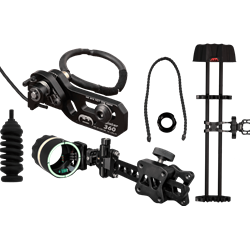 APA VENOMPRPKGE RH Venom Premium Package With: Twister Fc Rest, Peep, D-Loop, Wrist Sling, TG Veros Sight, Apex Reactor Xl Quiver, S-Coil Stabilizer