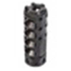 Precision Armament A04620 HYPERTAP® Muzzle Brake Slim 6.5mm/.264Cal, 5/8-24 (Black)