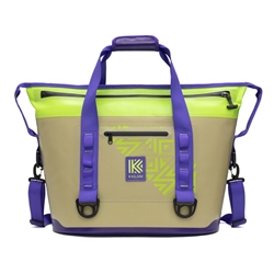 Kailani Coolers 529984 Kukui Tote Tan/Purple/Lime