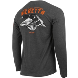 Beretta TS205T18900093M BERETTA HIGHBALL LONG SLEEVE T-SHIRT M CHARCOAL