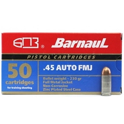 Barnaul 45 Auto 230gr FMJ 50rd box (45230FMJ)
