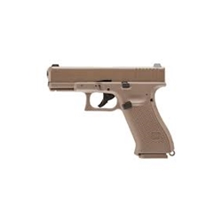 Glock 2255212 19x Blowback .177 BB CO2 powered Air Pistol, 18 shot drop free magazine, full metal slide, 360FPS