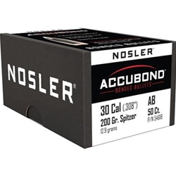 Nosler U54618 PRE-OWNED NOSLER BULLETS 30 CAL .308 200GR ACCUBOND 50CT