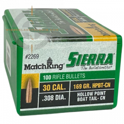 Sierra Bullets 2269 SIERRA BULLETS 30 CAL 169 GR HPBT/CN