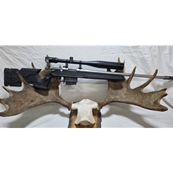 UREM700223 Pre-Owned Remington 700 SF Varmint 223. With Bushnell Elite 6-24x40AO,  sunshade, muzzle brake & ArchAngel Stock with built in bipod. Condition - Very Good