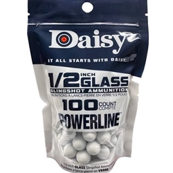 998384446 Daisy 1/2" Glass Slingshot Ammo 100 Count