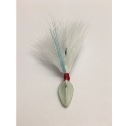 Jaguar Jigs 955015174 Marabou Jig 17g (5/8oz)  Glow in the Dark White