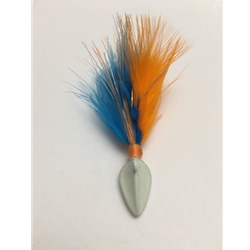 Jaguar Jigs 955013174 Marabou Jig 17g (5/8oz) Glow in the Dark Blue and Orange