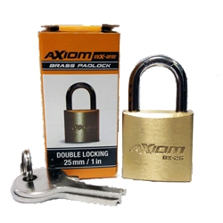 BX25 AXIOM BRASS 25MM PADLOCK