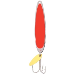 6FON-C Bay de Noc Swedish Pimple Jigging Lure 2.25" Fluorescent Orange/Nickel 1.5oz