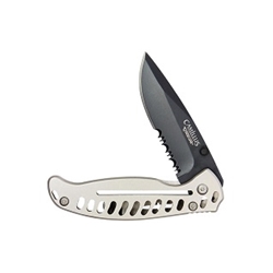 Camillus 19166 EDC-3 Carbonitride Titanium Bonded Folding Knife, 3" Drop Point with Partial Serratted Blade, AUS8 Steel (7617294)