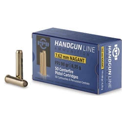 PPU PPUA470 PRVI 7.62 Nagant FMJ 98 gr. 50 Rounds #A-470