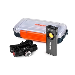 NEBO NEB-BND-0001 1200 Lumen Worklight + 1000 Lumen Headlamp + Waterproof Case