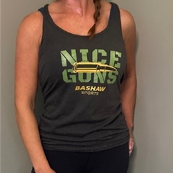 BPG NGTANKDG-XS Nice Guns Bashaw Ladies Tank Top Dark Gray