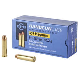 PPUA111 PPU 357 Magnum 158 Grain FPJ Handgun Ammo