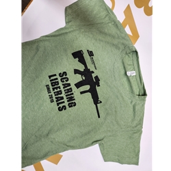 BPG TSH-LLIB-S Ladies Green Scared Liberals T-Shirt - Small