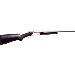 0052 Boito A/680 DT EX Nickel Coach Gun 12 Gauge 3" 20" Barrel Side by Side Shotgun F&F Fixed Black