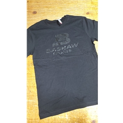 BPG TSH-BLKBLK-M Bashaw Sports T-Shirt Black with Black Logo-Medium