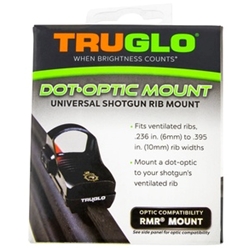 TG8954U2 TRUGLO Dot-Optic Mount Universal Shotgun Rib Mount Fits Trijicon RMR Footprint Red Dot Steel Black