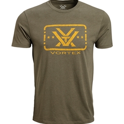 Vortex 122-01-MIHL MEN'S T-SHIRT: MILITARY HEATHER TRIGGER PRESS