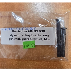 Western Gun Parts WR700-ACTSCSET Remington 700 BDL/CDL syle cut to length-extra long gnusmith guard screw set, blue