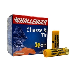 Challenger Ammo C50302 CHALLENGER AMMO 20 GA STEEL MAGNUM 7/8 OZ, 2-3/4" #2