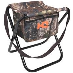 HQ Outfitters DS-1006 Folding Camo Stool with Storage Pocket