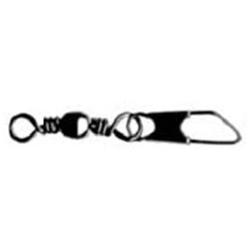 Mustad 77215-4 MUSTAD Barrel Swivel W/Safety Snap - Black Size 4 Packed 8