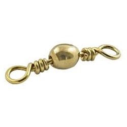 Angler Tackle  Angler F129-01 Brass Barrel Swivel 082630: Size 1, 5/pk